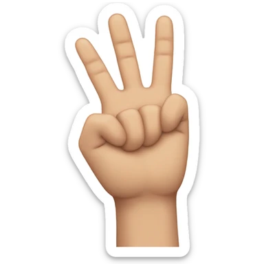 Signal 4 and a half with your hand sticker