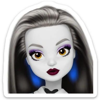 portrait of a girl with makeup sticker