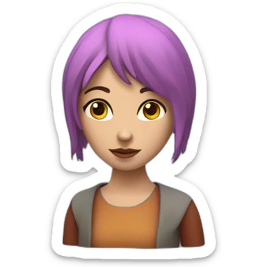 Osetian kavkaz 3D girl sticker