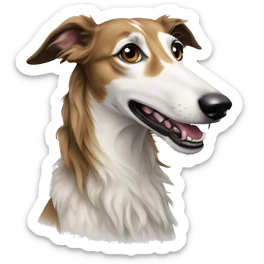 dog borzoi russia greyhound joyful sticker