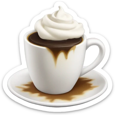 Un café avec plein de chantilly  sticker