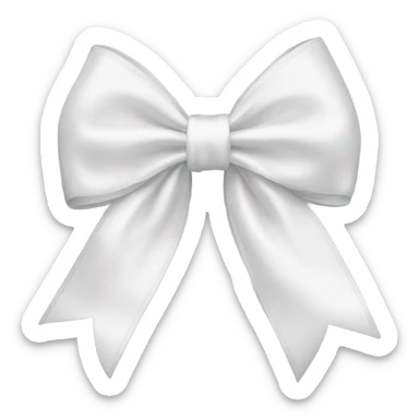 white satin bow sticker