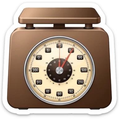 Make a weighing scale emoji in color brown sticker