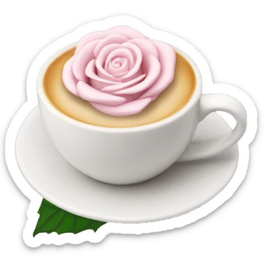 Light Pink Rose latte sticker