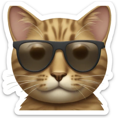 Cat with sunglasses sticker