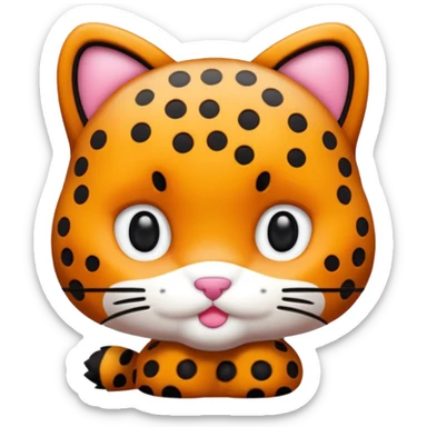 hello kitty cheetah sticker