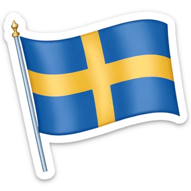 Swedish flag mixed with danish sticker