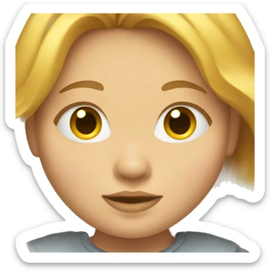 Obesity, female, with golden long hair sticker