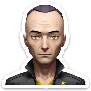oppenheimer in cyberpunk 2077 sticker