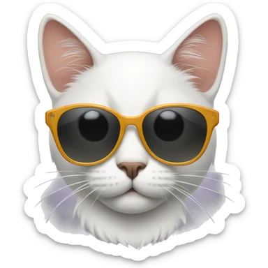 Cat with sunglasses sticker