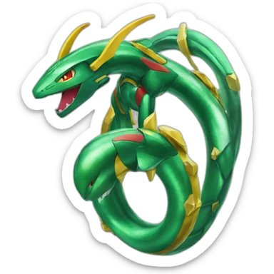 Mega rayquaza shiny sticker
