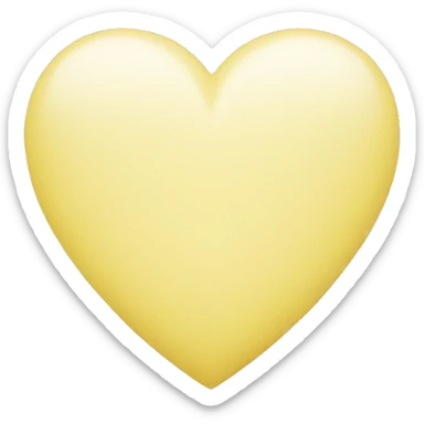 Pastel yellow heart sticker