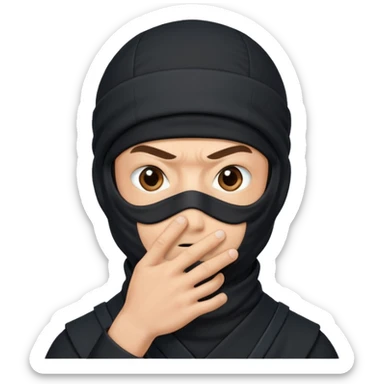 foto do Ninja ele mandando calar a boca sticker
