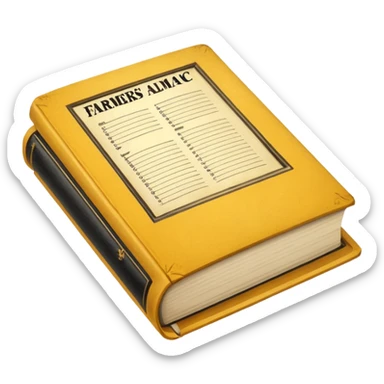 portable Farmers' Almanac sticker