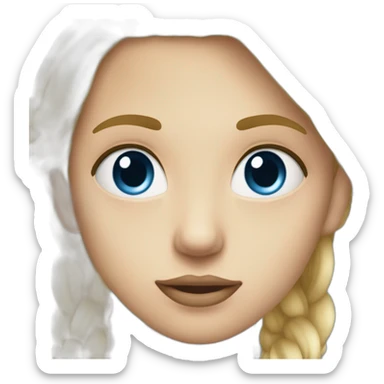 Fill blonde au yeux bleu avec un visage un peu rond sticker