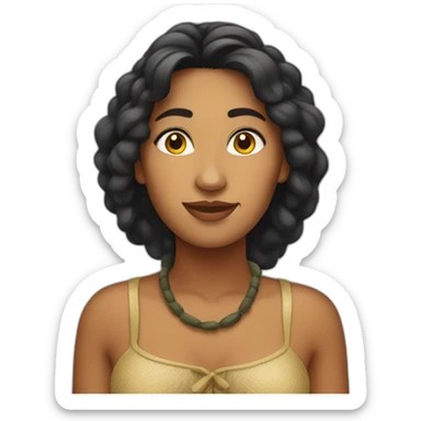tahitian woman sticker