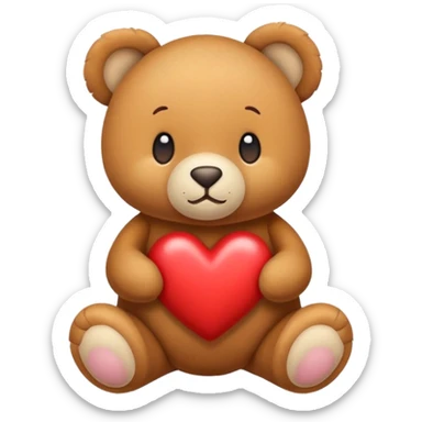 Orsetto con cuore sticker