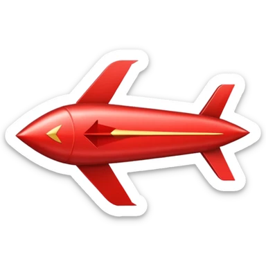 a red arrow pointing bad sticker