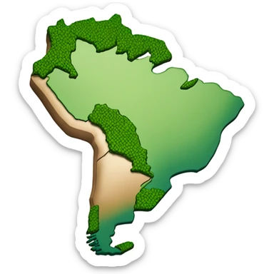 South America earth sticker