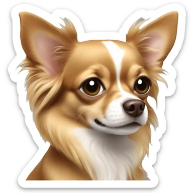 Chihuahua Long Hair Brown sticker