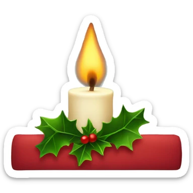 christmas candle sticker