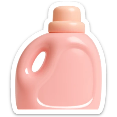 Show a close-up of the vinyl figure style detergent bottle, emphasizing the glossy vinyl texture and playful details sticker