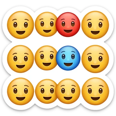 Emoji tenant un 6 et un 7 sticker