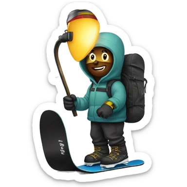 snowboard lamp genius sticker