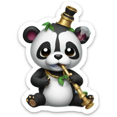 Hookah panda sticker
