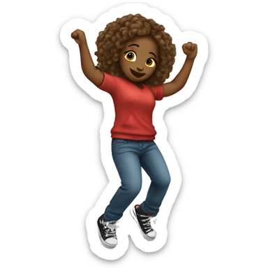 girl dancing hip hop  sticker