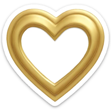 Heart mirror with gold outline  sticker