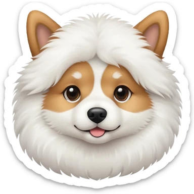 Fluffy doggy sticker