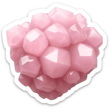 rose quartz cluster  sticker
