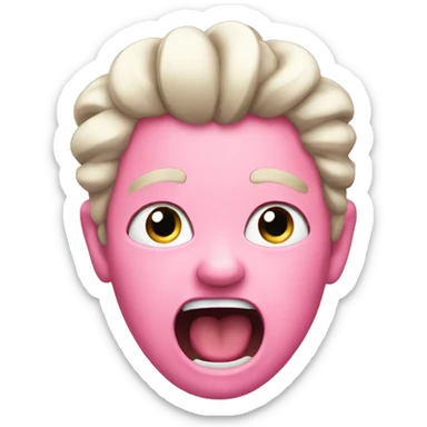pink cursing emoji sticker