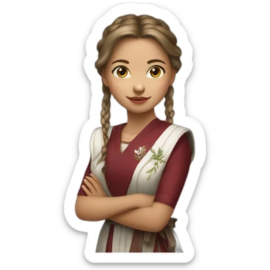 daughter of the nation with Latvian bow sticker