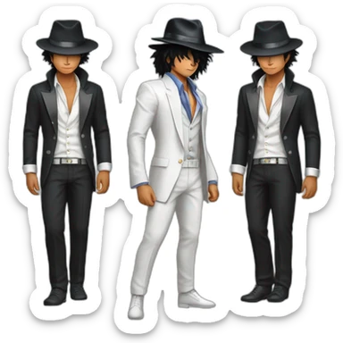 The goku dressed like Michael Jackson's iconic Smooth Criminal wear sticker