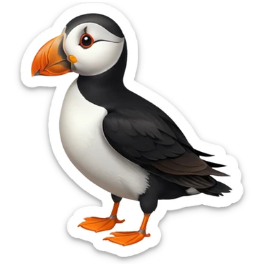 puffin bird and leg sticker