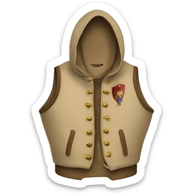 Three Musketeers sleeveless beige jacket sticker