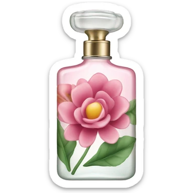 floral patterned perfume bottle sticker