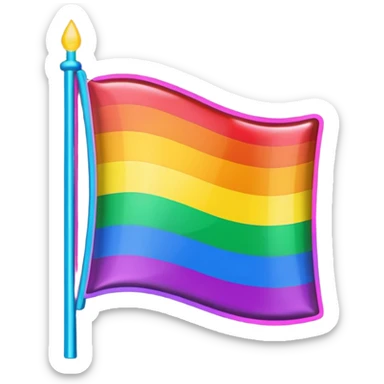 LGBTQ+ Flag cyberpunk sticker