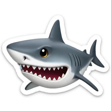 Shark with a top hat sticker