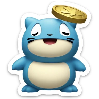 Can you create me a coin emote with wthe same color pattern as snorlax?  sticker
