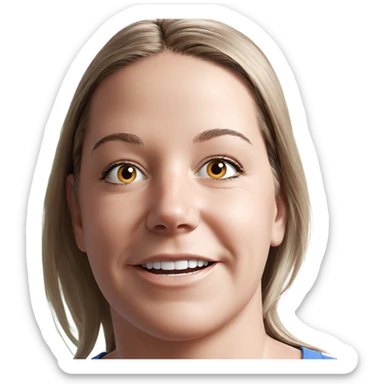 portrait of smiling girl sticker