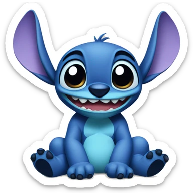 Stitch sitting sticker