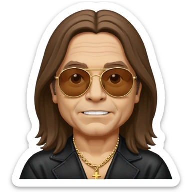 ozzie osbourne with sunglasses sticker