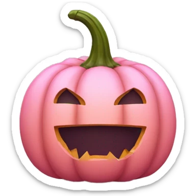 Pink pumpkin sticker