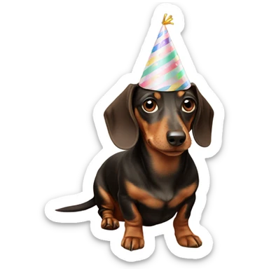 Birthday dachshund  sticker