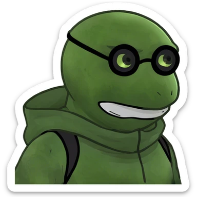 Guy with white skin with obito mask trendy  black captain mask sticker