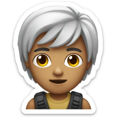 daring person icon sticker