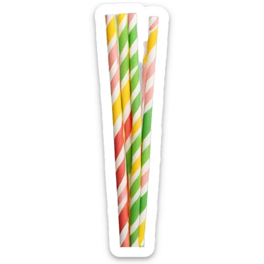 Colored Paper straw sticker